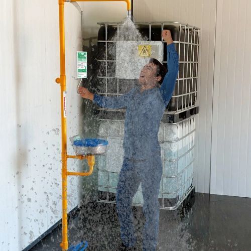 Ducha exterior de seguridad emergencias 15 minutos