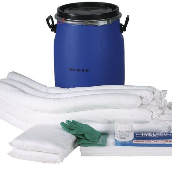Kit de emergencia de barril pequeño - absorbentes hidrofóbicos 60L